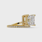 Princess Cut Diamond Split Shank Engagement Ring