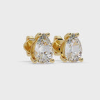 Classic Pear Cut Diamond Stud Earrings