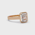 Modern Bezel Set Radiant Cut Diamond Ring