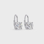 Classic Round Solitaire Diamond Leverback Earrings