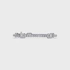 Round Brilliant Diamond Halo Tennis Bracelet