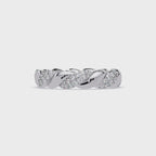 Round Diamond Twisted Infinity Band Ring in Gold