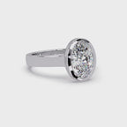Modern Bezel Set Round Cut Diamond Ring