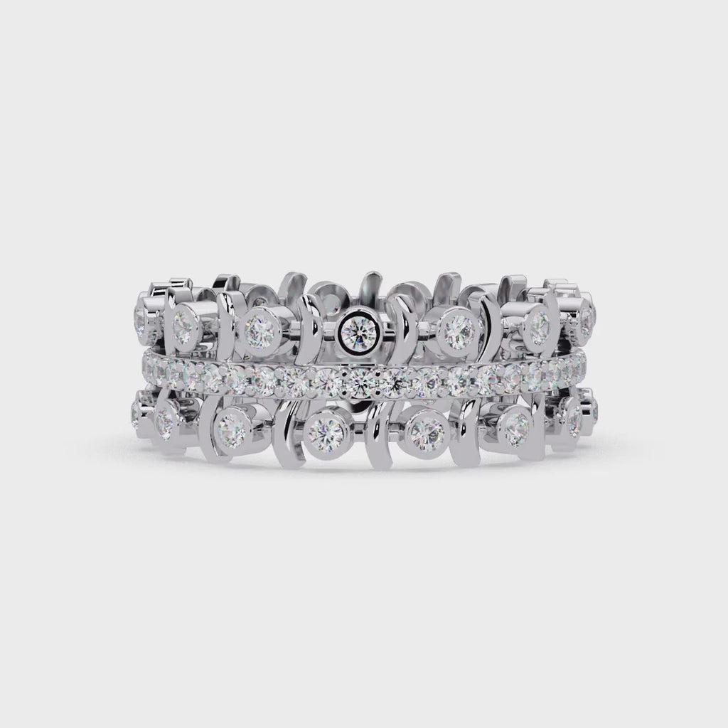 Multi-Shape Diamond Ornate Statement Ring