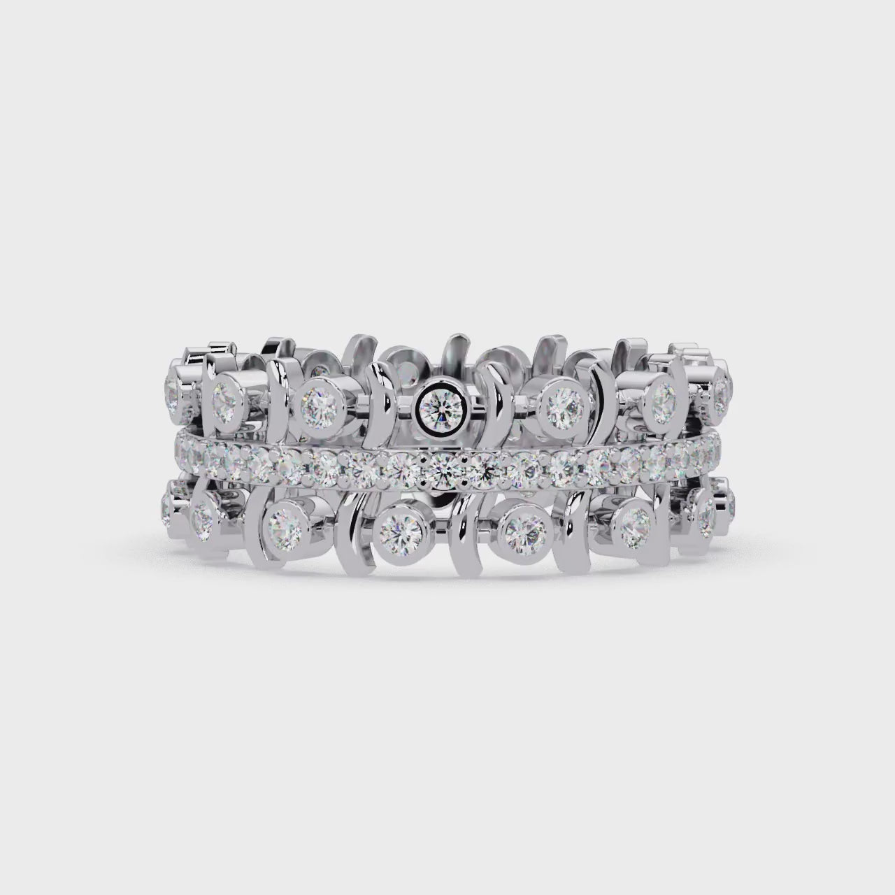 Multi-Shape Diamond Ornate Statement Ring
