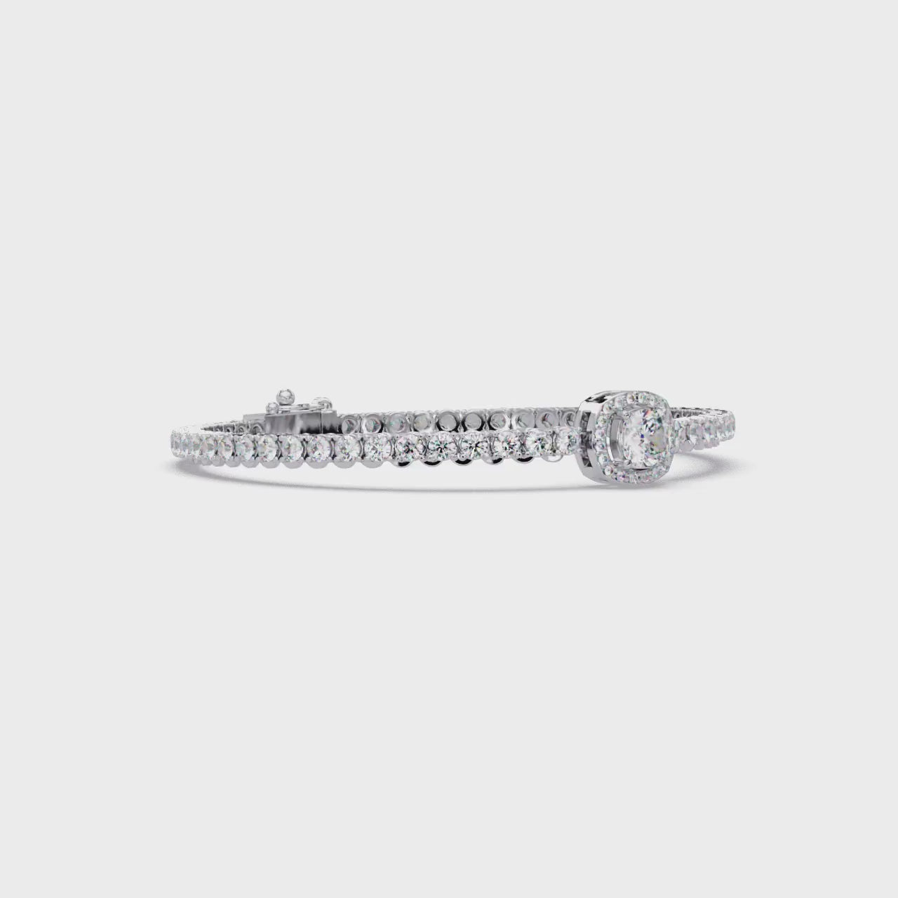 Diamond Halo Tennis Bracelet