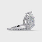 Pear Cut Diamond Split Shank Engagement Ring
