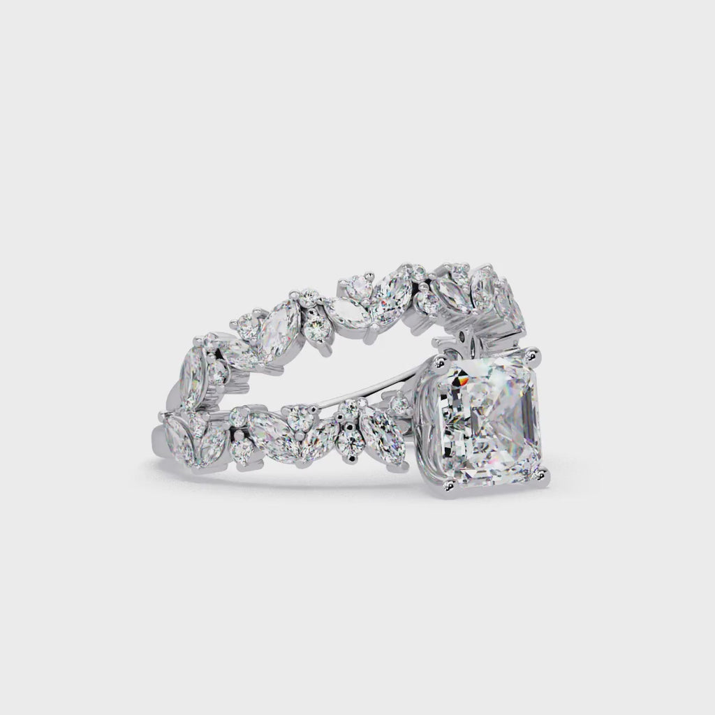 Nature Inspired Diamond Bridal Ring