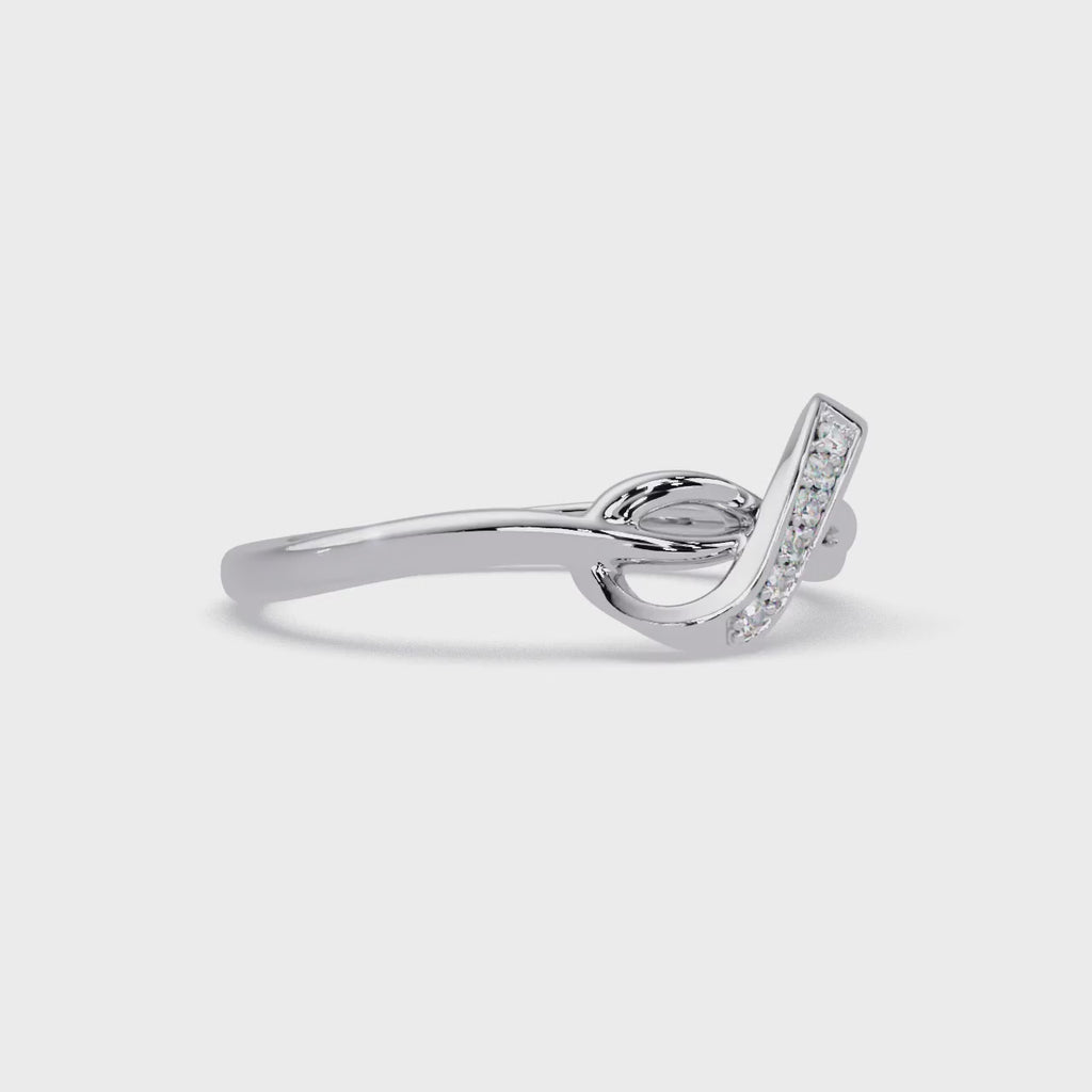 Elegant Diamond Infinity Wave Ring