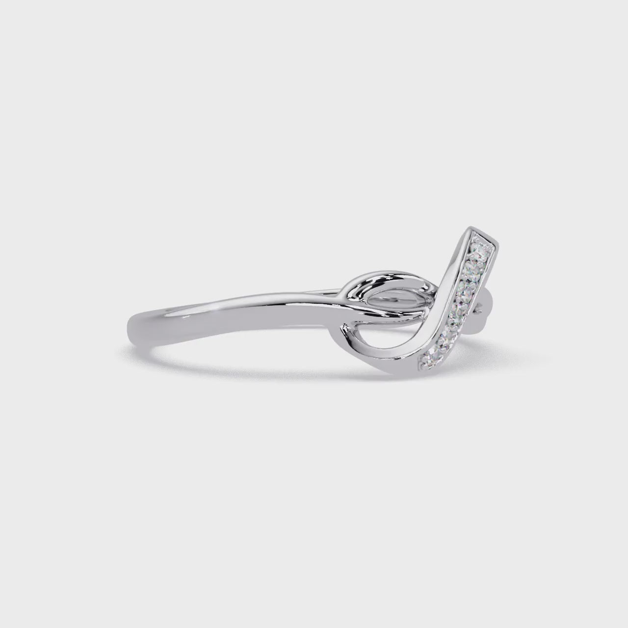 Elegant Diamond Infinity Wave Ring