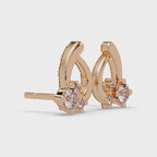 Elegant Teardrop Diamond Cluster Stud Earrings – Available in Silver, Gold & Rose Gold Finish