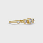 Round Cut Graduated Five-Stone Open Bypass Ring