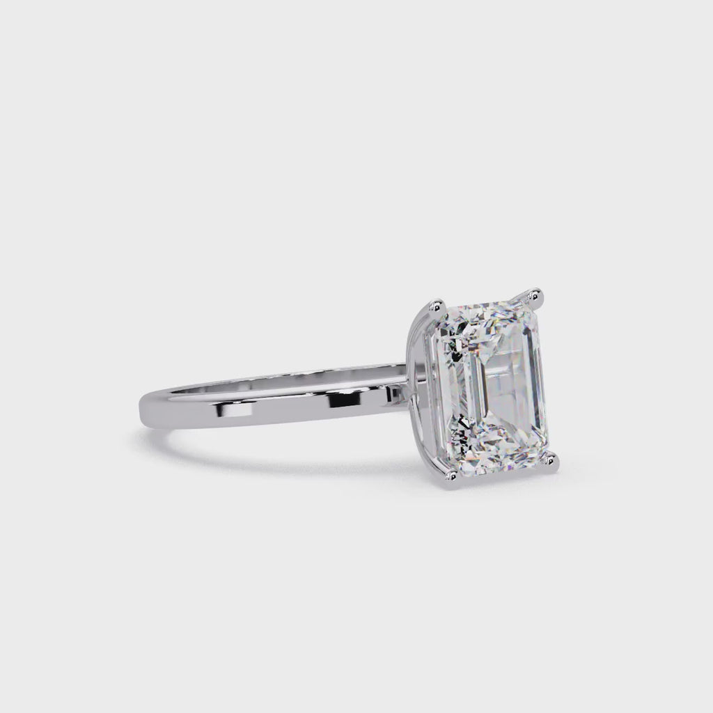 Emerald Cut Solitaire Engagement Ring
