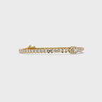 Marquise Halo Diamond Tennis Bracelet