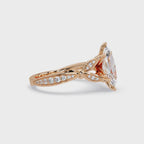 Nature Inspired Marquise Diamond Engagement Ring