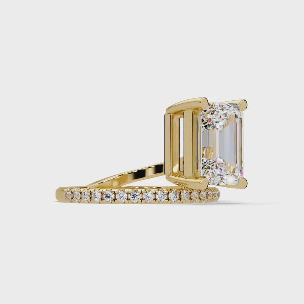 Emerald Cut Solitaire Diamond Engagement Ring