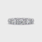 Round Cut Diamond Eternity Band in Gold