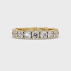 Round & Emerald Cut Diamond Eternity Ring