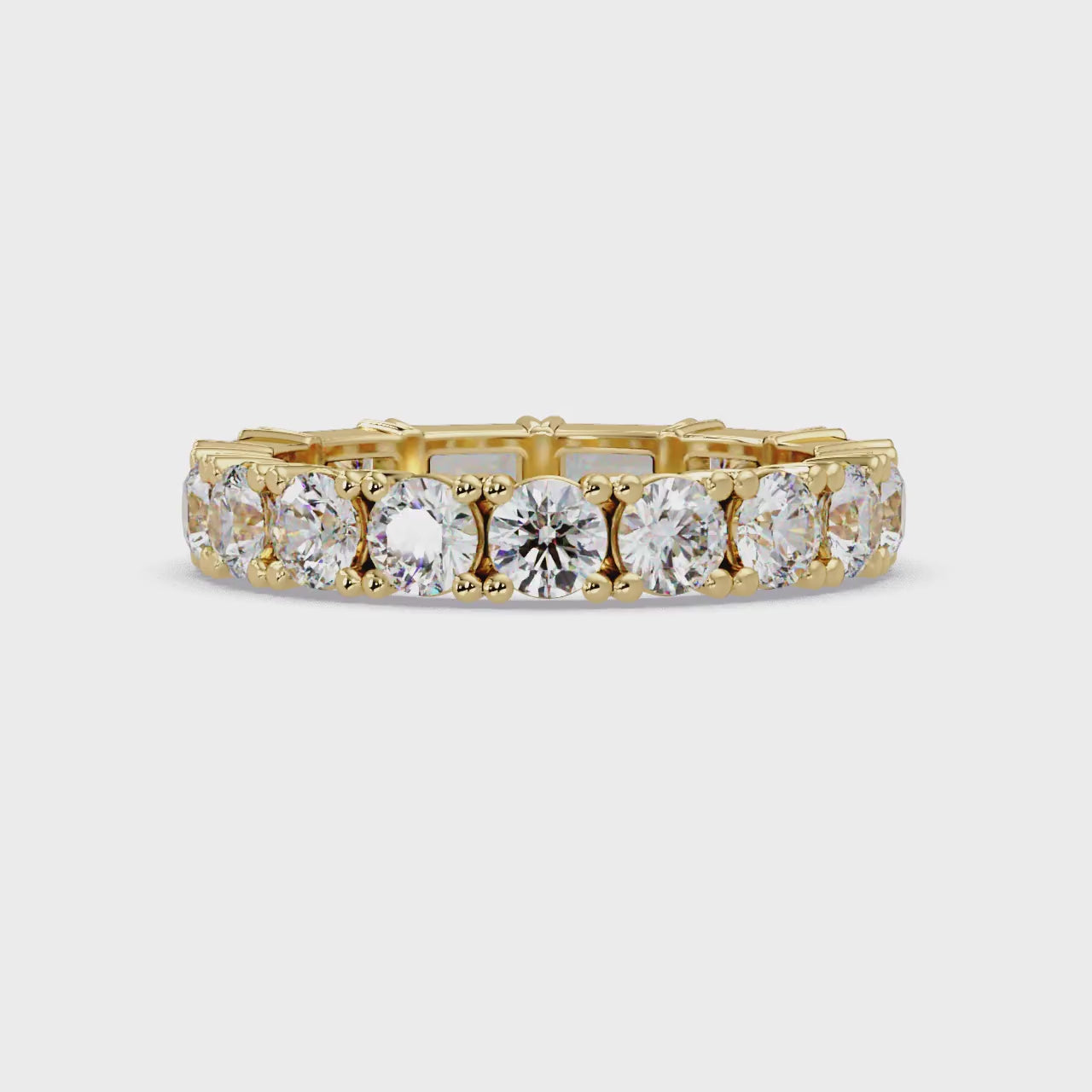 Round & Emerald Cut Diamond Eternity Ring