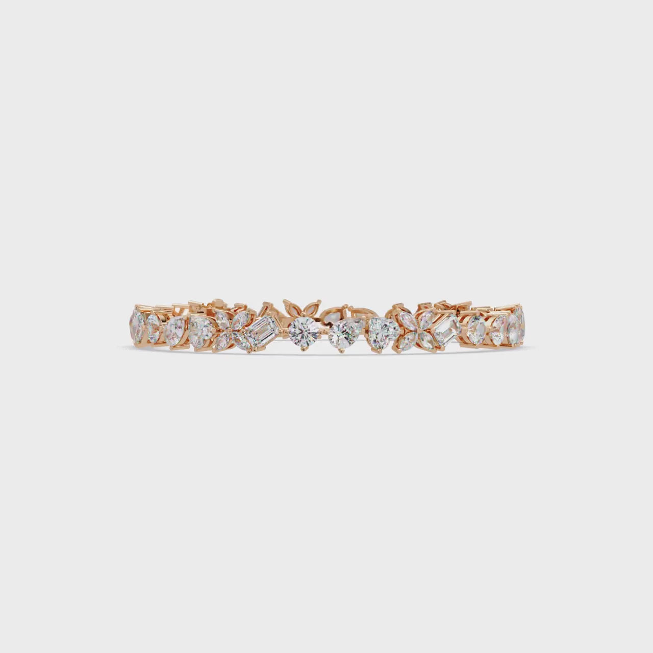 Floral Symphony Diamond Tennis Bracelet