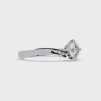 Round Cut Diamond Bypass Engagement Ring