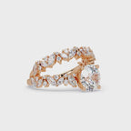Floral Leaf Diamond Ring