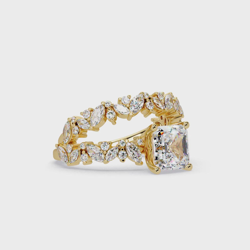 Nature Inspired Diamond Bridal Ring