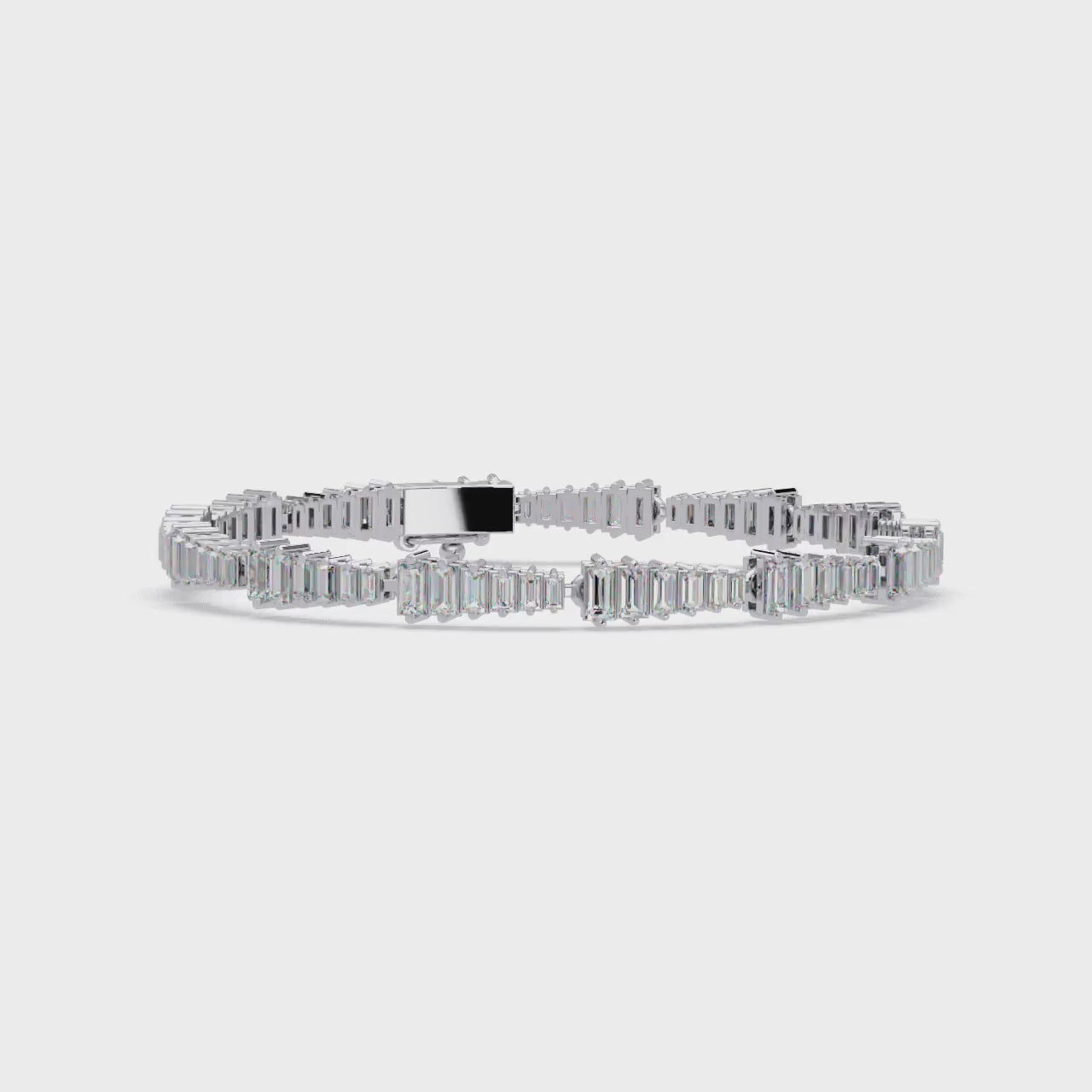 Luxury Baguette Cut Tennis Bracelet for Women