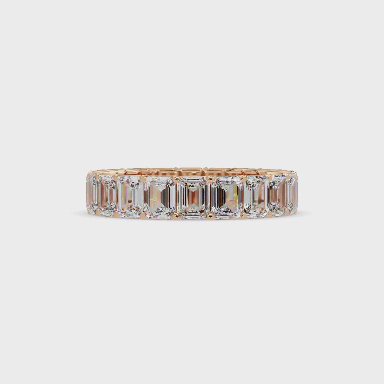 Emerald Cut Diamond Eternity Band Ring