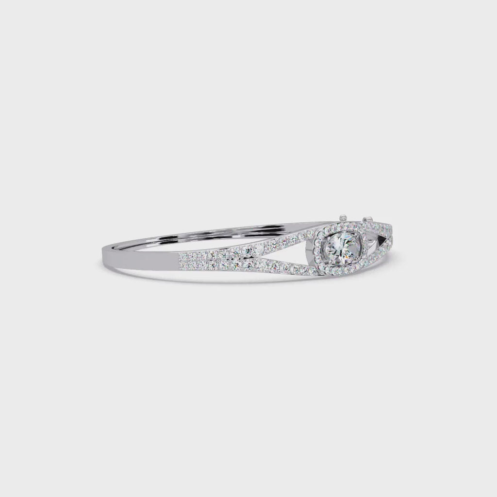 Oval Halo Diamond Bracelet
