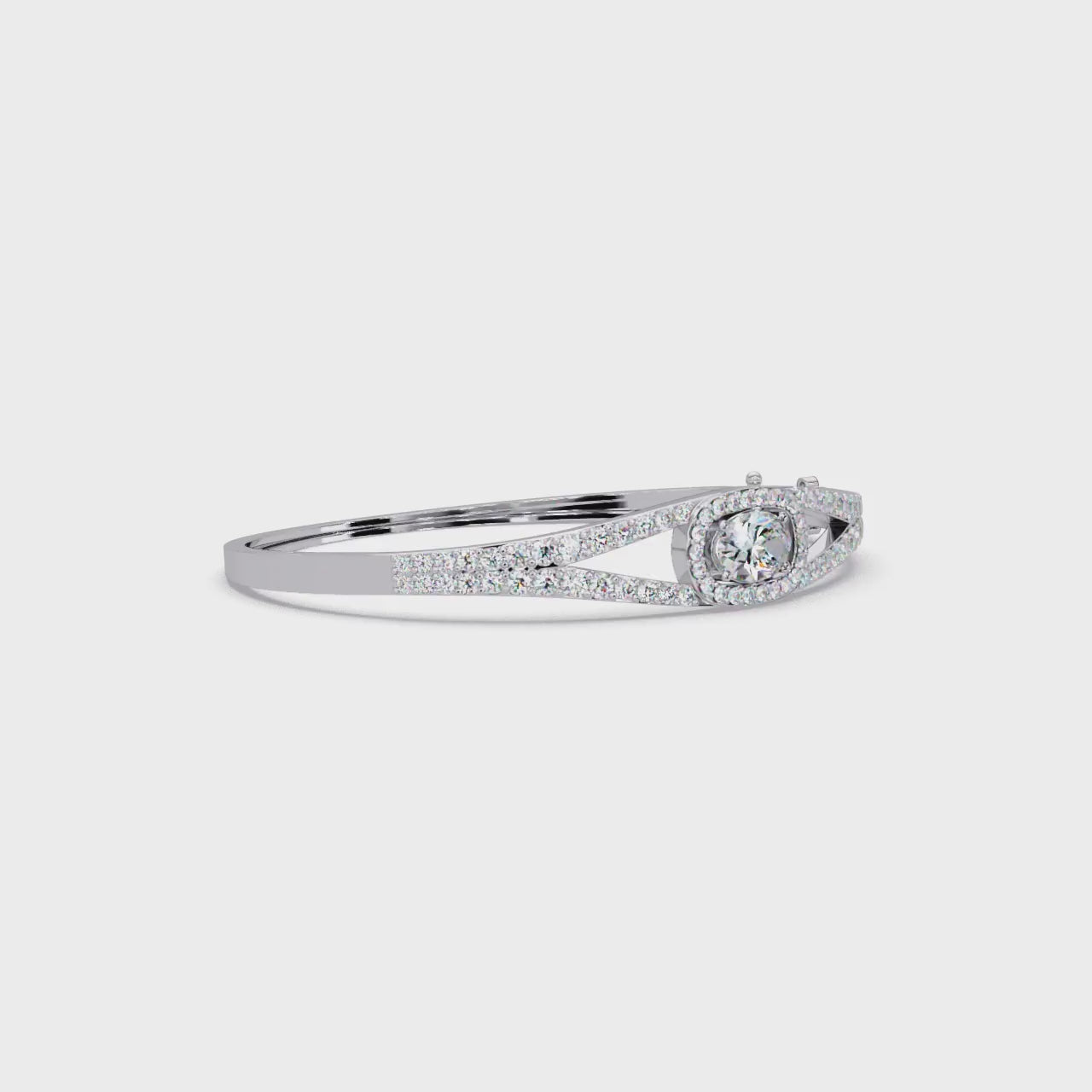 Oval Halo Diamond Bracelet