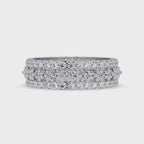 Radiant Cut Diamond Floral Eternity Band Ring