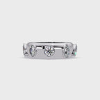 Modern Multi Shape Bezel Diamond Band Ring