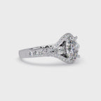 Exquisite Vintage Multi-Shape Diamond Halo Cluster Ring