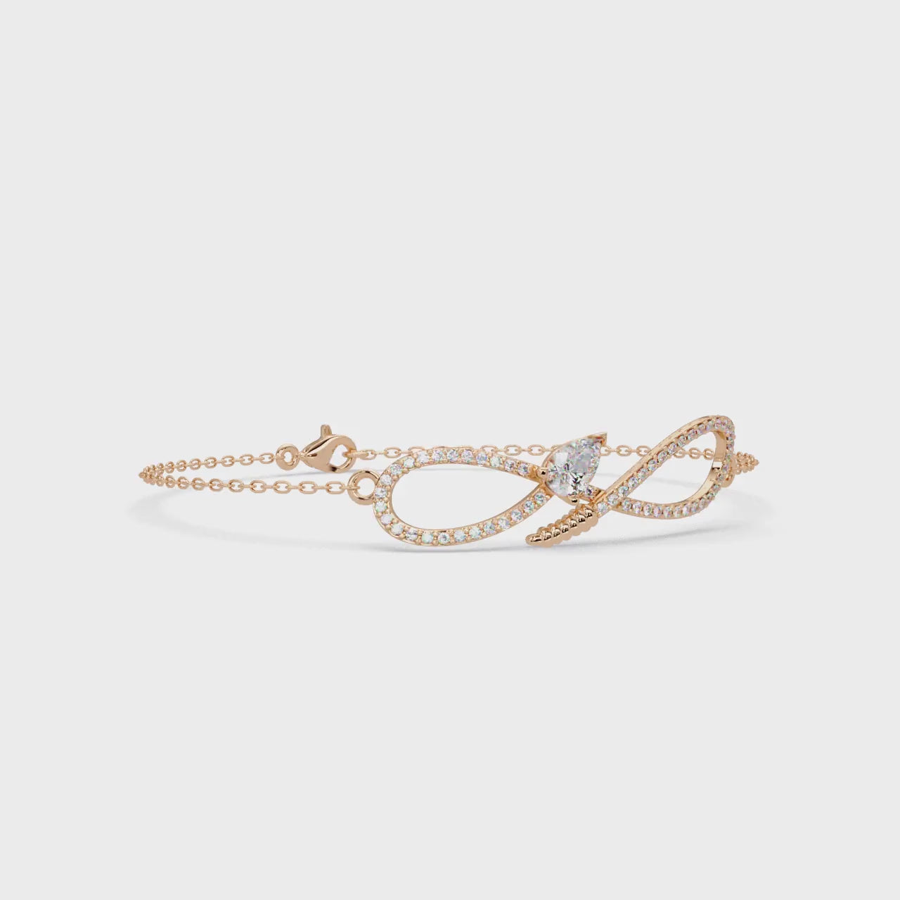 Infinity Heart Diamond Bracelet for Women