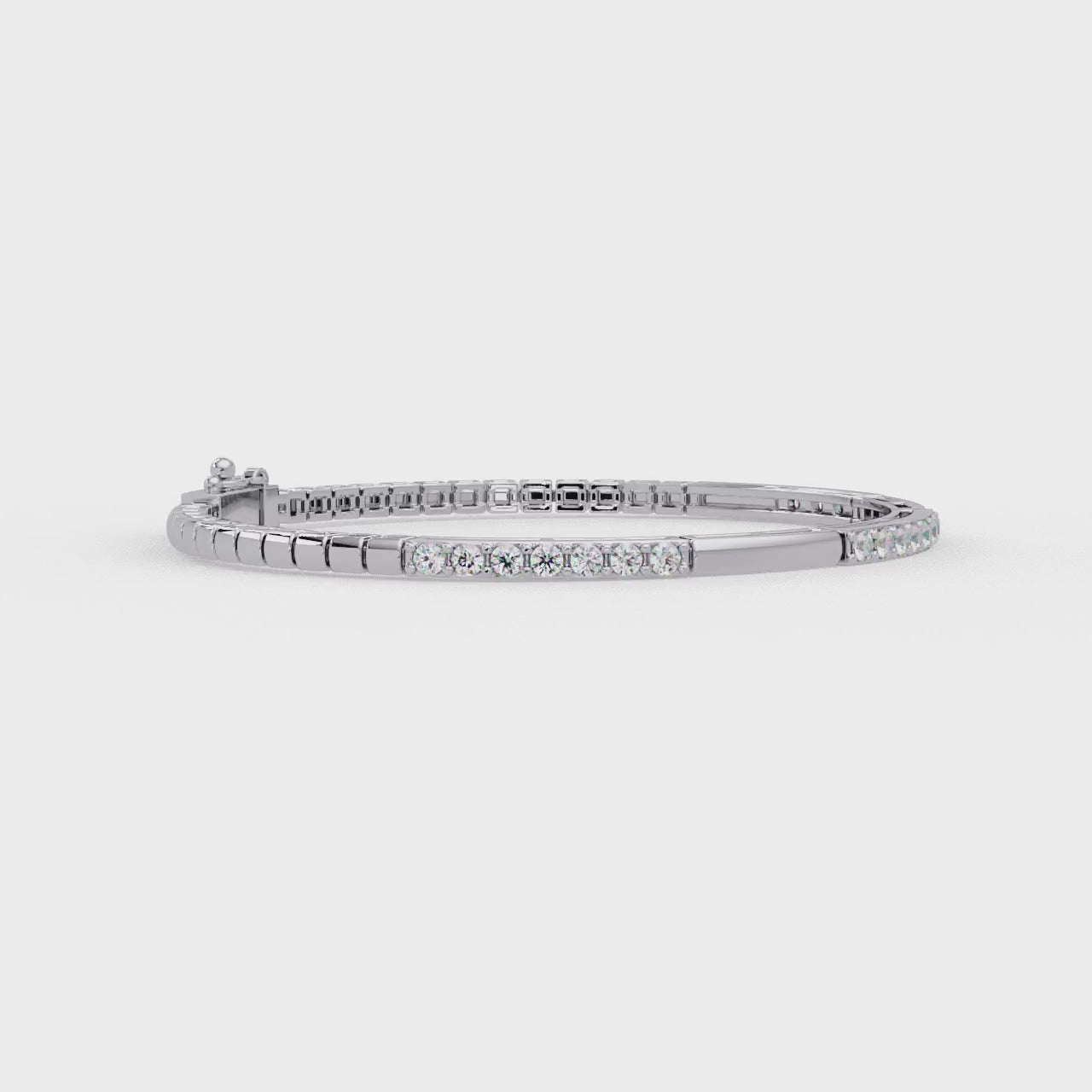 Classic Round Diamond Bar Tennis Bracelet
