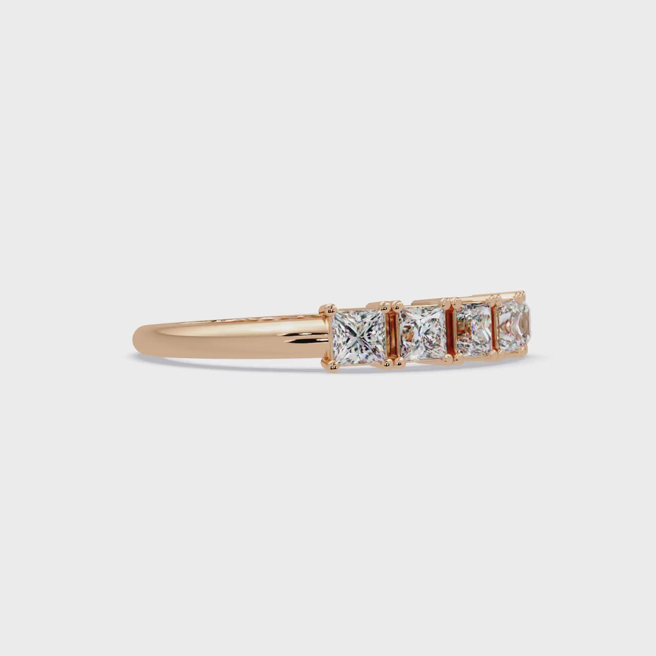 Princess Cut Diamond Wedding Band