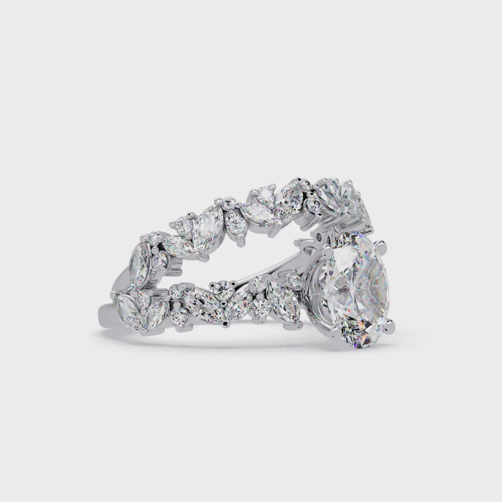 Floral Engagement Ring