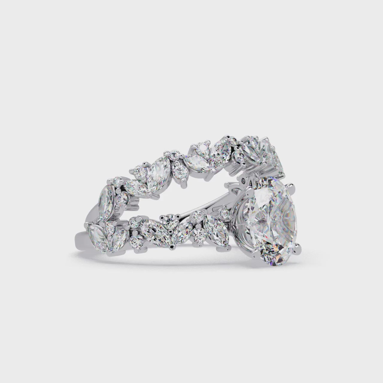 Floral Engagement Ring