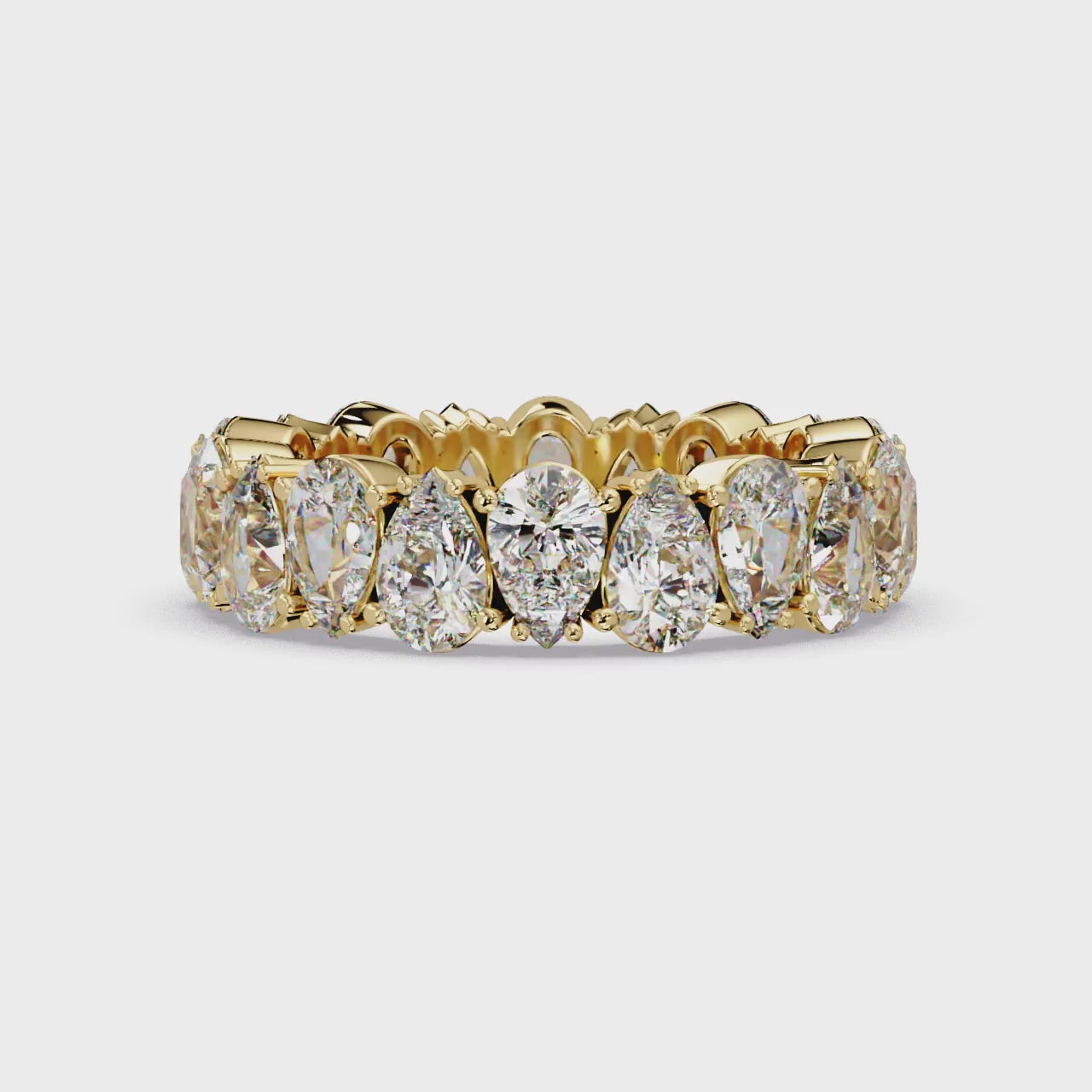 Pear Cut Diamond Eternity Ladies Ring
