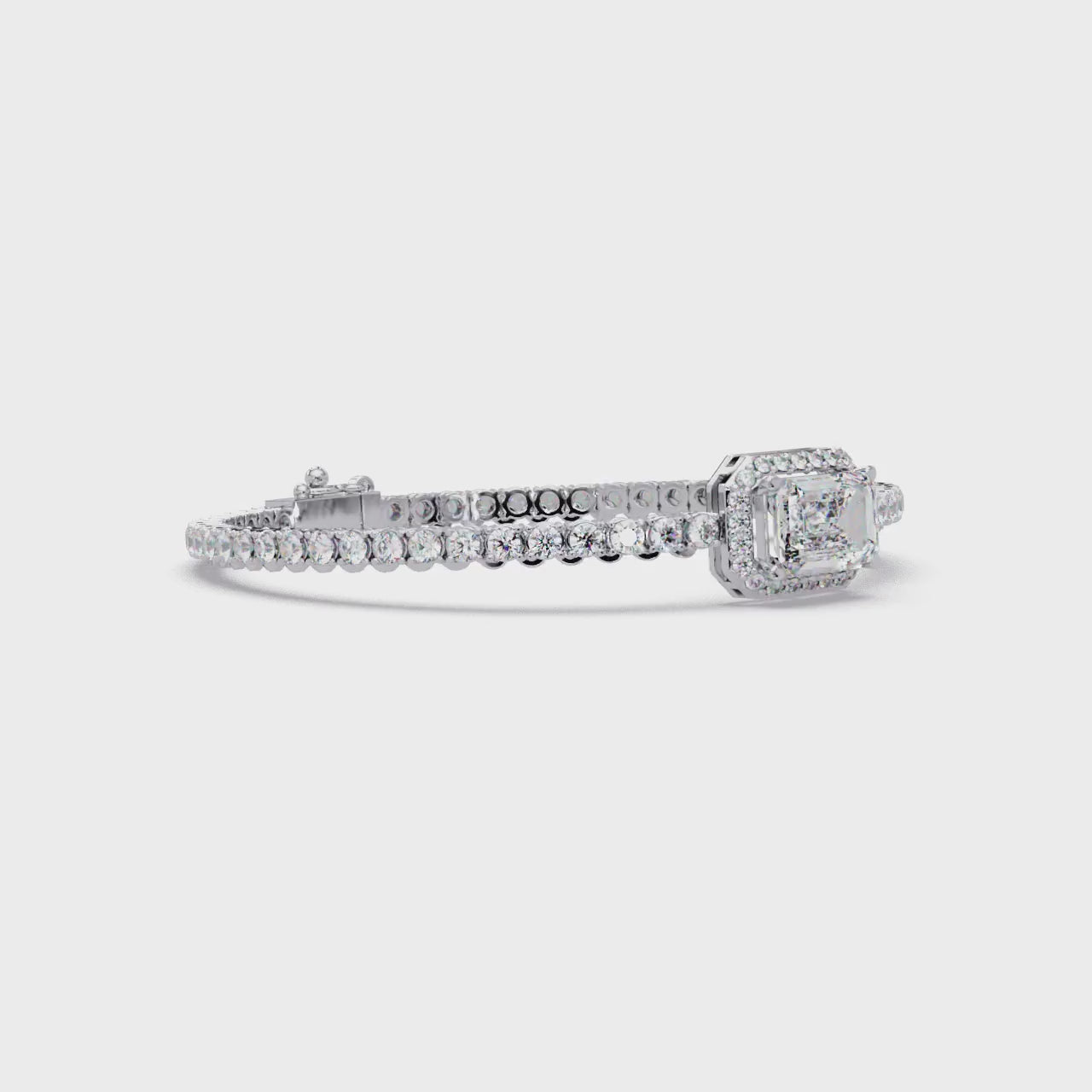 Emerald Cut Diamond Tennis Bracelet