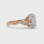 Vintage Oval Hidden Halo Solitaire Ring