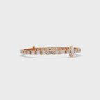 Luxury Two-Tone Tennis Bracelet with Marquise Center Stone