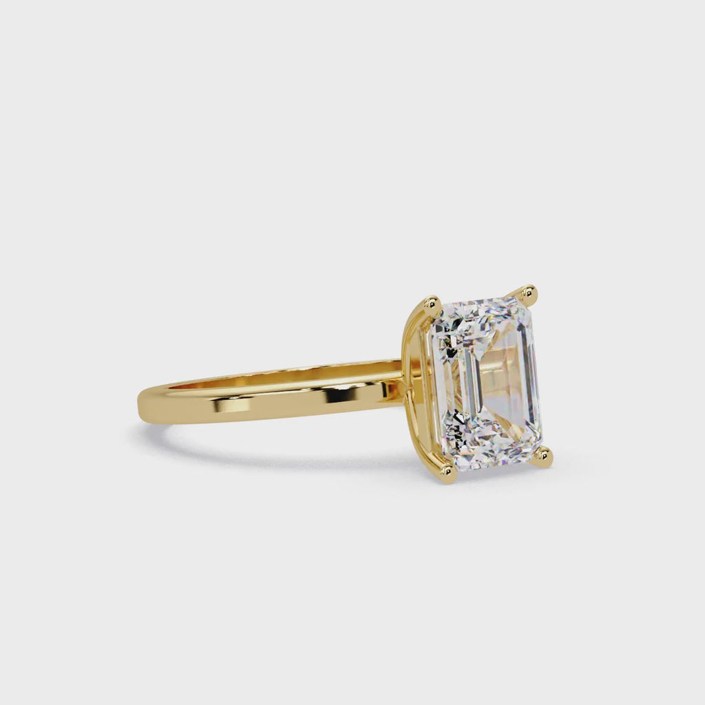 Emerald Cut Solitaire Engagement Ring