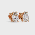 Classic Pear Cut Diamond Stud Earrings