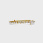 Luxury Two-Tone Tennis Bracelet with Marquise Center Stone