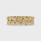 Nature Inspired Round Cut Diamond Eternity Ring