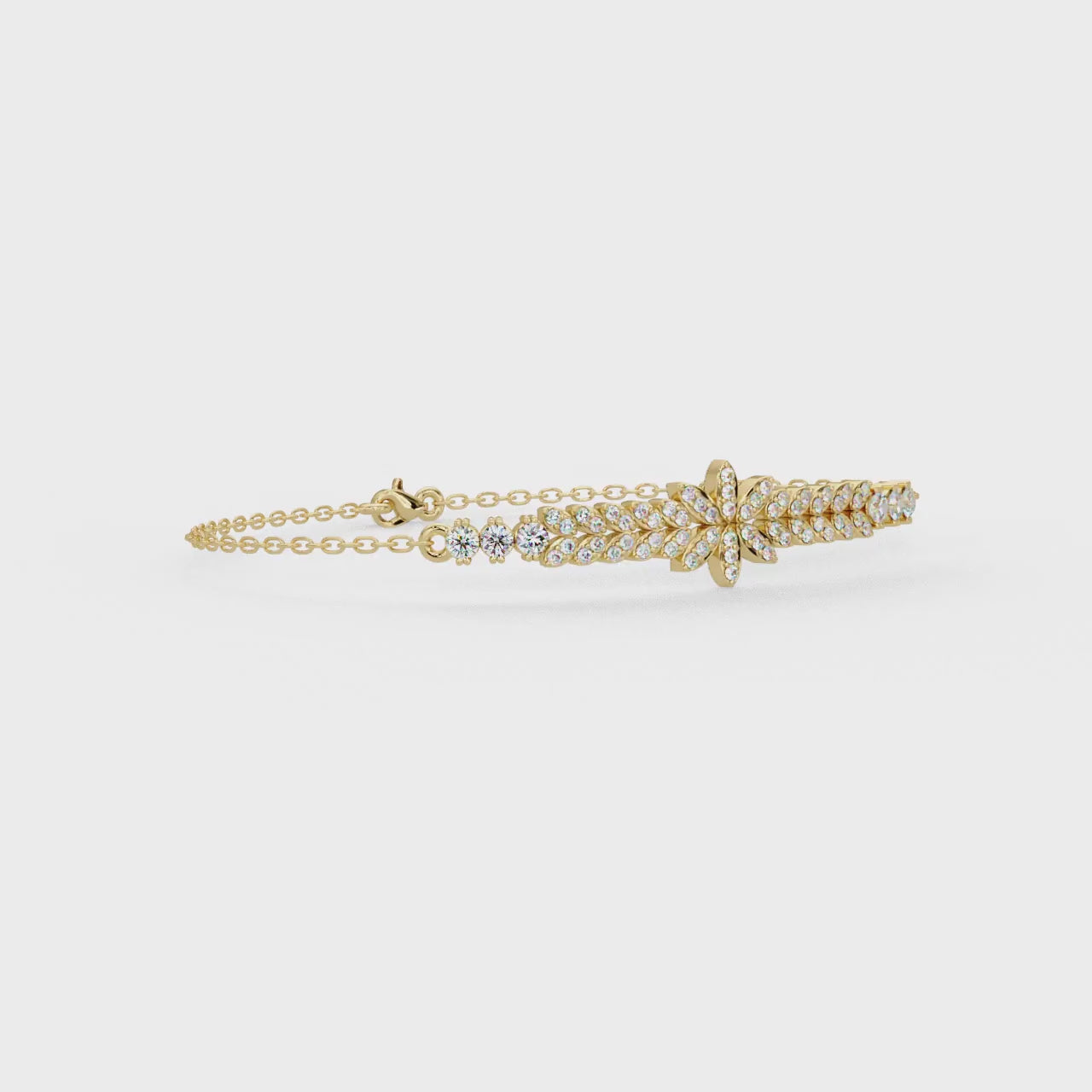Floral Diamond Tennis Bracelet