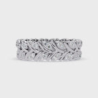 Nature Inspired Round Cut Diamond Eternity Ring