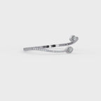 Marquise Halo Open Diamond Cuff Bracelet